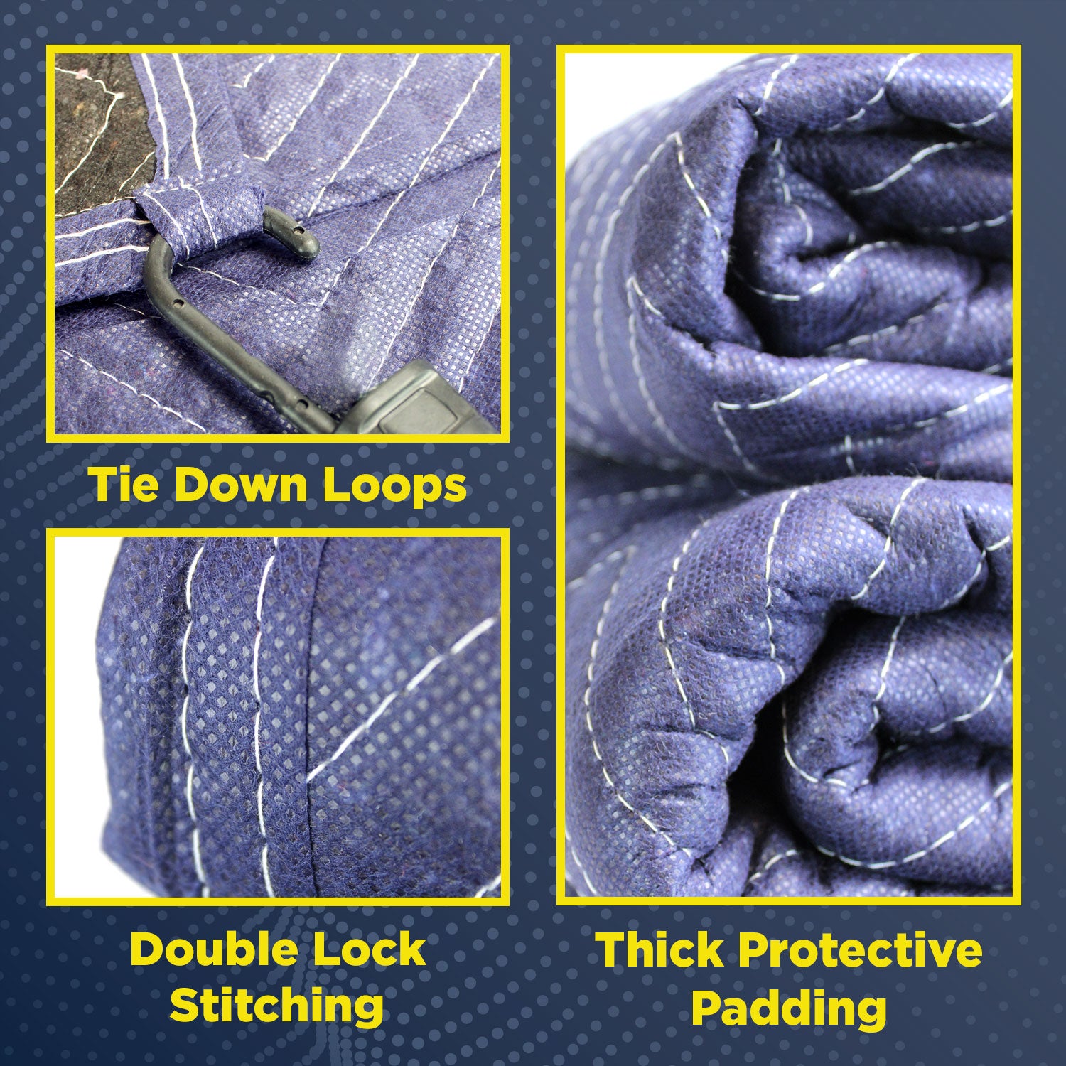 Deluxe Quilted Moving Blanket Furniture Pad 72" x 80" - 1x Blanket