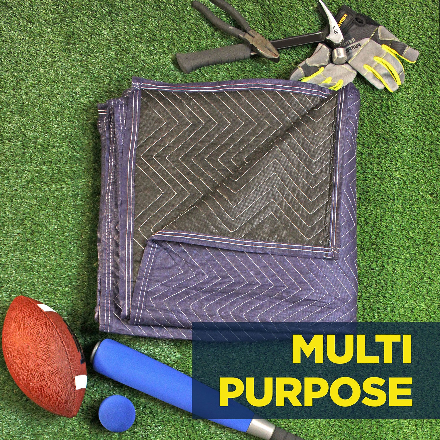 Deluxe Quilted Moving Blanket Furniture Pad 72" x 80" - 1x Blanket
