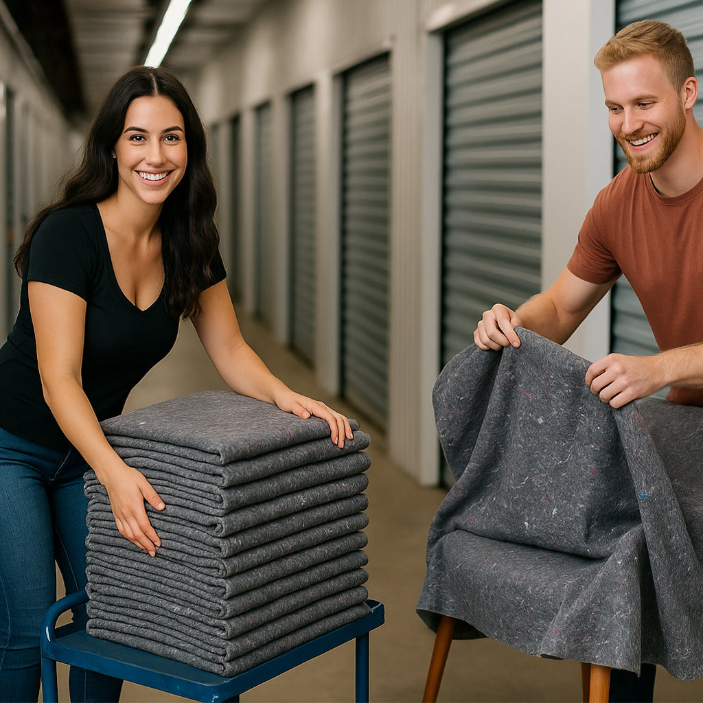 Moving Blankets Furniture Pads 72" x 54" - Case of 12 Blankets